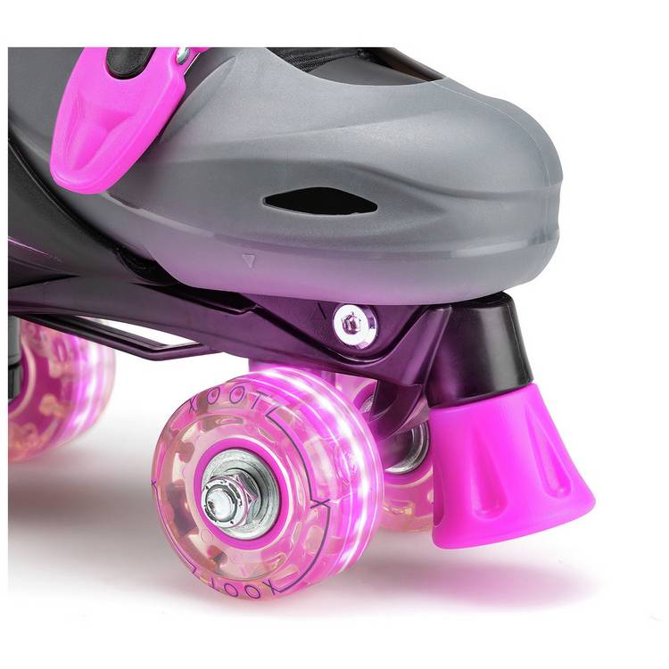 Xootz LED quad skates pink adjustable children's skates (British brand)