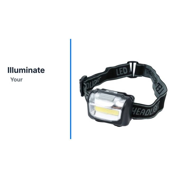 Streetwize COB head torch, imported from the UK