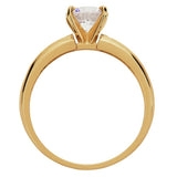 Revere cubic zirconia shoulder engagement ring in 9ct gold - British product