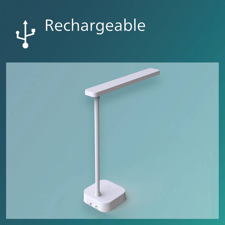 Philips Tilpa portable touch desk lamp White (British brand)