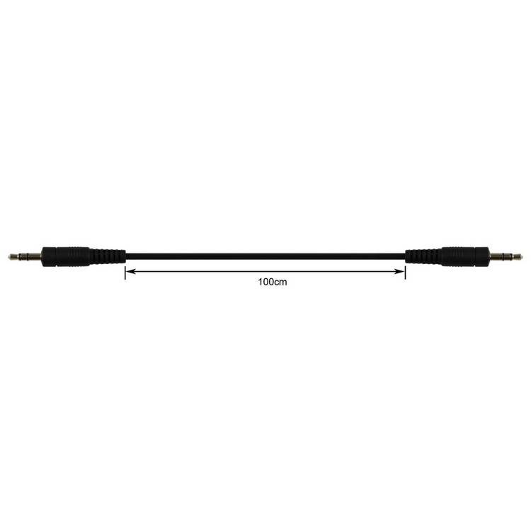 3.5mm audio cable black 1m - British product