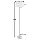 Argos Home brass candelabra floor lamp with natural shade H160cm (British brand)
