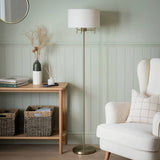 Argos Argos Home Candelabra Brush Brass Stick Floor Lamp - Natural- Buy online at McGrocer