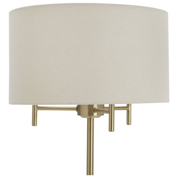 Argos Home brass candelabra floor lamp with natural shade H160cm (British brand)
