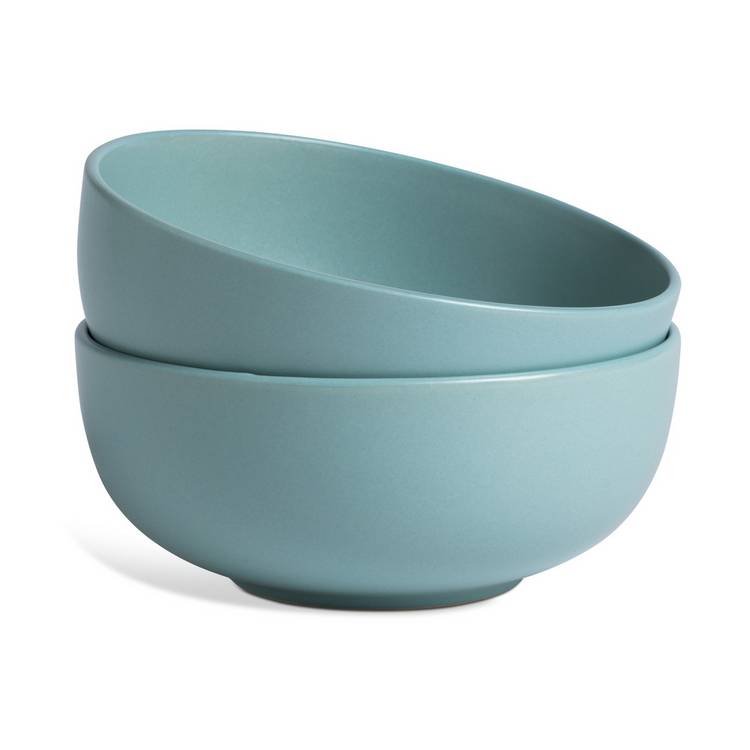 Habitat stoneware dinner set duck egg blue 12 piece, UK version