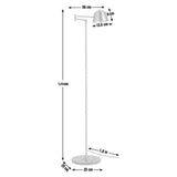 Habitat Morris & Co. swing arm floor lamp brass marble base - British product