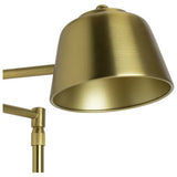 Habitat Morris & Co. swing arm floor lamp brass marble base - British product