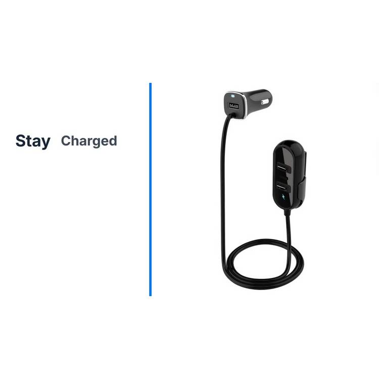 Streetwize 12V 4 port USB extension cable, UK version