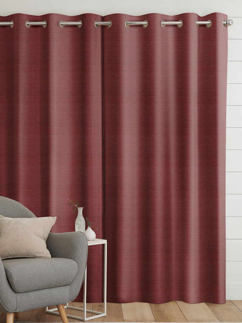 Voyage Maison cherry red made to measure curtains - British product