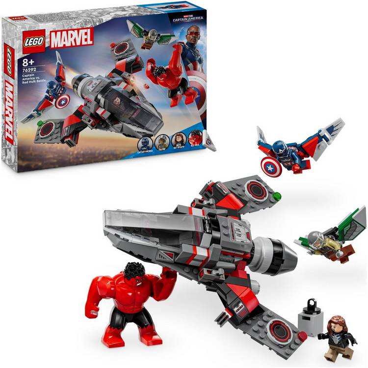 LEGO Captain America vs Red Hulk building set, UK version
