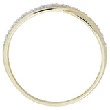 Revere 9ct gold diamond crossover eternity ring (British brand)