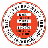 CyberPowerPC gaming desktop with Ryzen 5 and RTX 4060, UK version