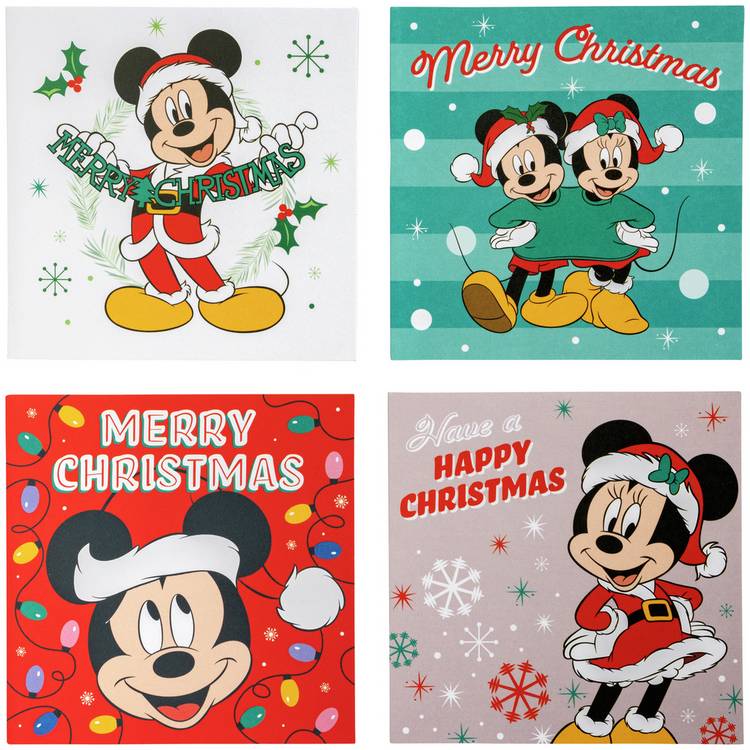 Disney Mickey and Minnie Mouse Christmas cards 30-pack, UK version