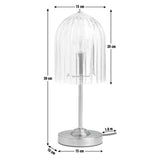 Habitat x Morris & Co glass cloche table lamp with brass base (British brand)