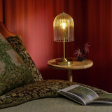 Habitat x Morris & Co glass cloche table lamp with brass base (British brand)