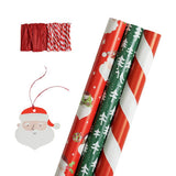 Argos Home Family Santa 3-Piece Wrapping Paper Set - 3 x 3m Rolls- Buy online at McGrocer