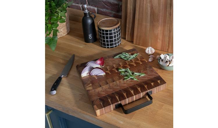 Habitat acacia wood butchers block 38.5x30.5cm, UK version