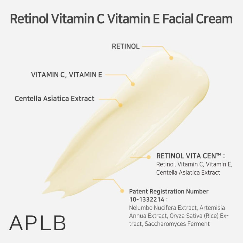 APLB retinol vitamin C E facial cream 55ml, imported from the UK