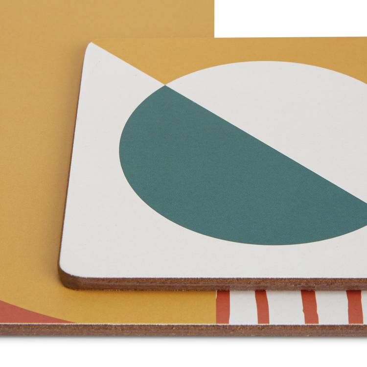 Habitat Geo Corkback placemat and coaster set, imported from the UK