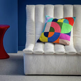 Habitat 60 Levi embroidered cushion 43x43cm - British product