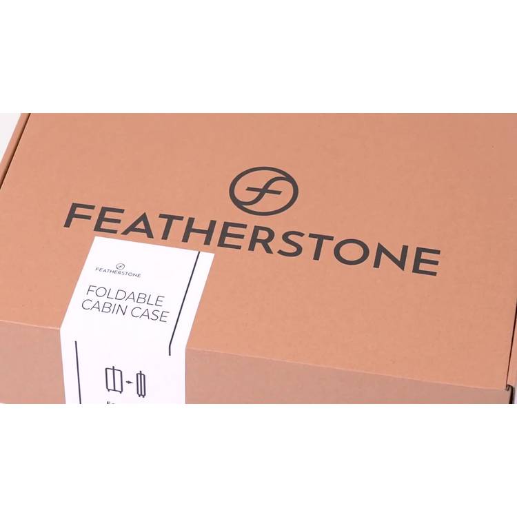 Featherstone foldable suitcase black cabin size, imported from the UK