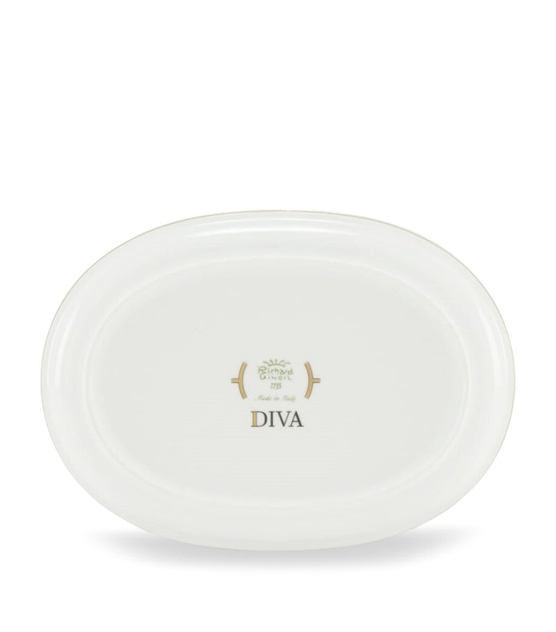 Ginori 1735 Colonna Diva Giallo porcelain pickle dish 21.5cm - British product