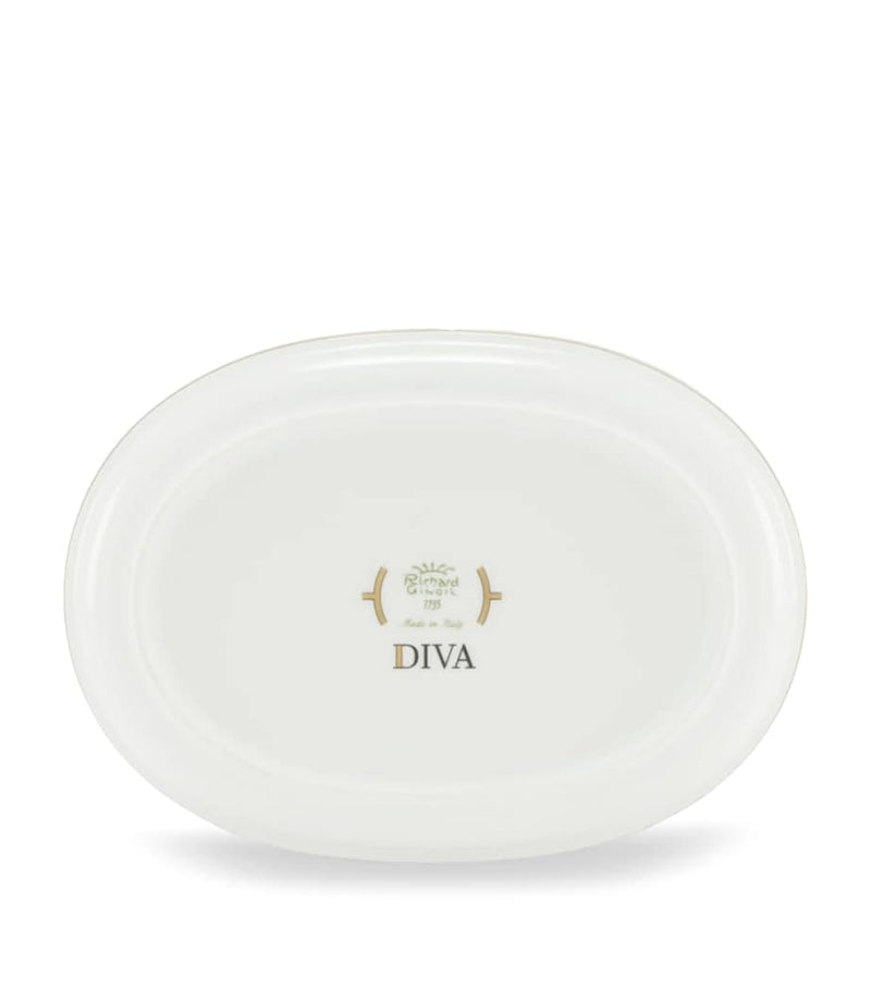 Ginori 1735 Colonna Diva Giallo porcelain pickle dish 21.5cm - British product