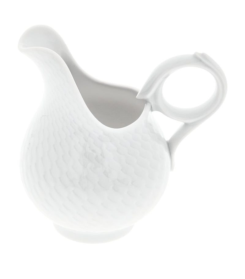 Meissen Waves Relief bisque porcelain creamer (British brand)