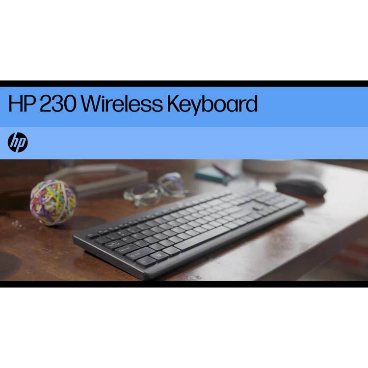 HP black wireless keyboard 230, UK version
