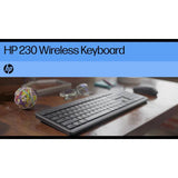 HP black wireless keyboard 230, UK version