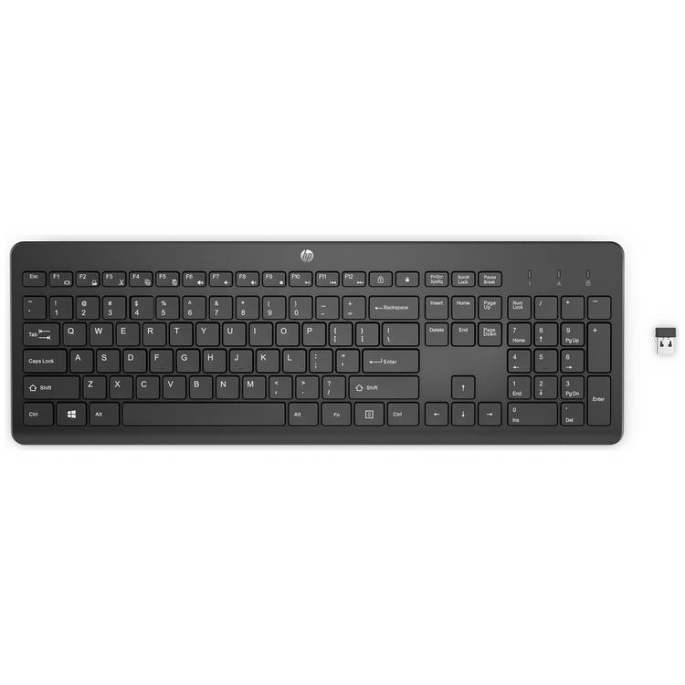 HP black wireless keyboard 230, UK version