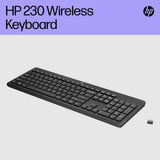 HP black wireless keyboard 230, UK version