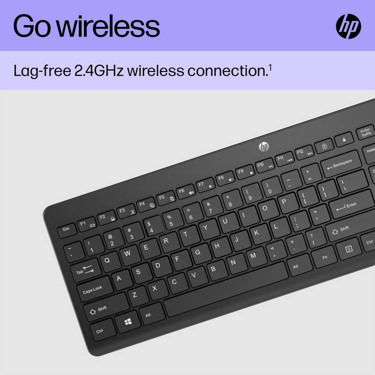 HP black wireless keyboard 230, UK version