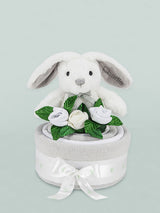 Next Babyblooms Grey Cake Blanket and Personalised Cotton Baby Bunny Soft Toy Gift Set- Buy online at McGrocer