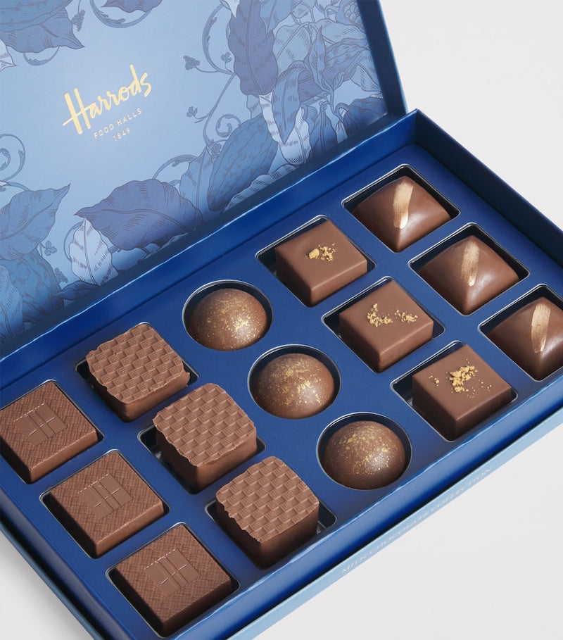 Harrods milk chocolate 15-piece collection 125g, UK version