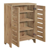 Argos Argos Home Slatted 2 Door Shoe Storage Cabinet - Oak- Buy online at McGrocer