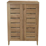 Argos Home slatted shoe storage cabinet oak finish (British brand)