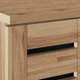 Argos Home slatted shoe storage cabinet oak finish (British brand)