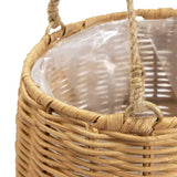 Habitat rattan hanging basket natural finish compact size - British product