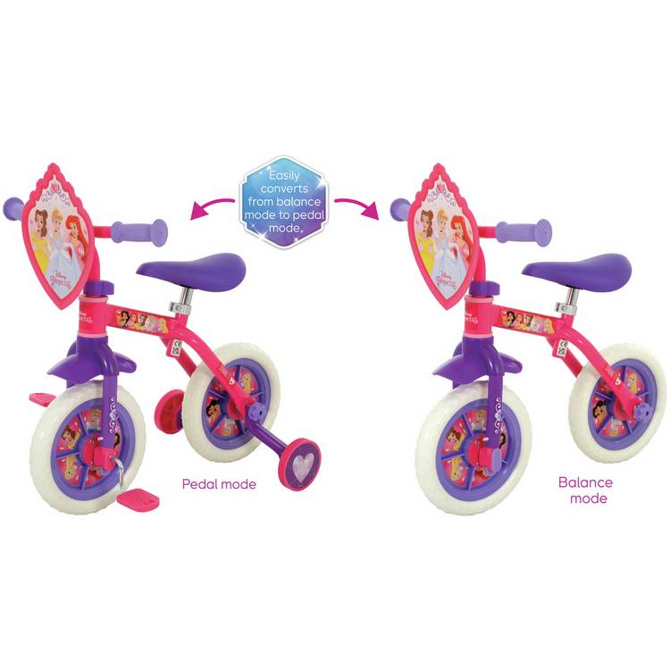 Disney Princess 2-in-1 balance and beginner bike 10 inch, UK version