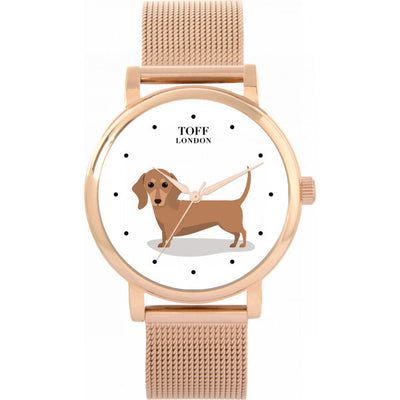 Superdrug Toff London White Ladies Dachshund Dog Watch- Buy online at McGrocer