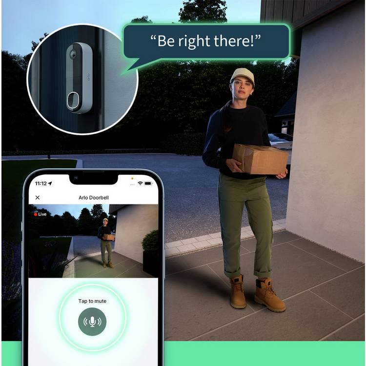 Arlo Essential HD 4-in-1 Smart Video Doorbell, UK version