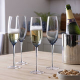 Argos Habitat Blue Gradient Stem Set of 4 Champagne Glasses- Buy online at McGrocer