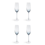 Habitat blue gradient champagne flutes set of 4, imported from the UK