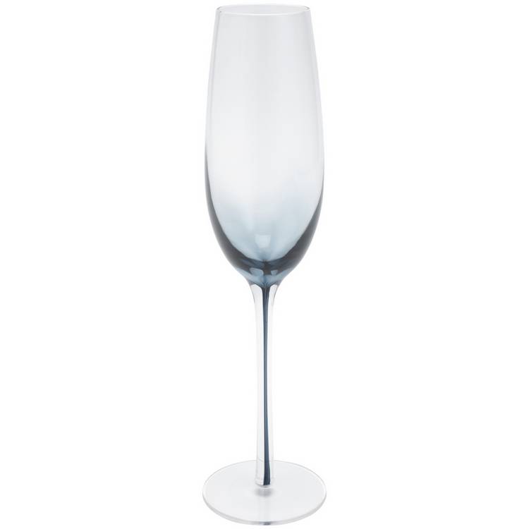 Habitat blue gradient champagne flutes set of 4, imported from the UK