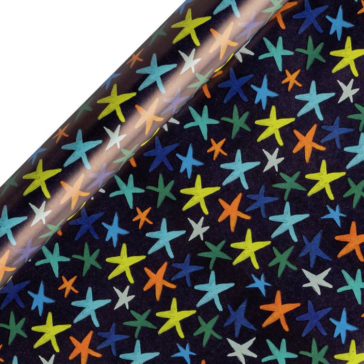 Argos Home multi-star wrapping paper 10m roll - British brand
