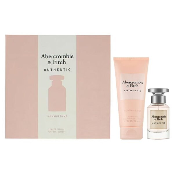 Abercrombie & Fitch Authentic Woman fragrance gift set 50ml EDP 200ml lotion (British brand)