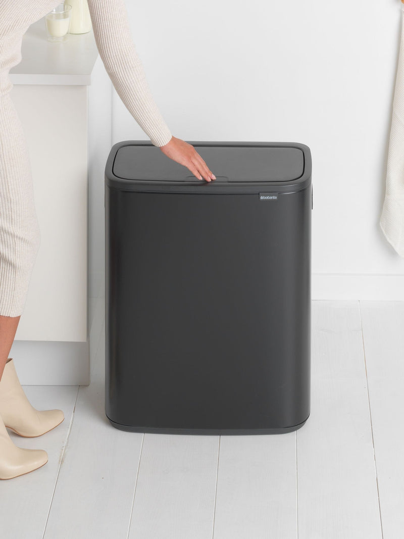 Brabantia Matt Black Bo Touch 60L bin - British product