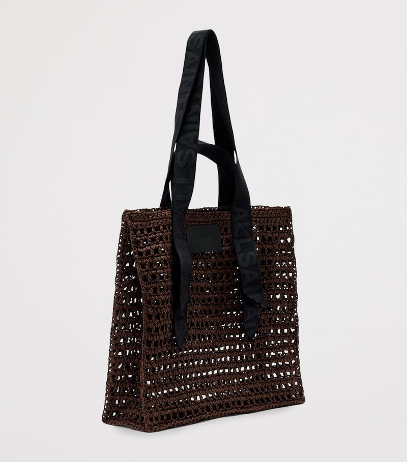 AllSaints Lullah straw tote bag, UK version