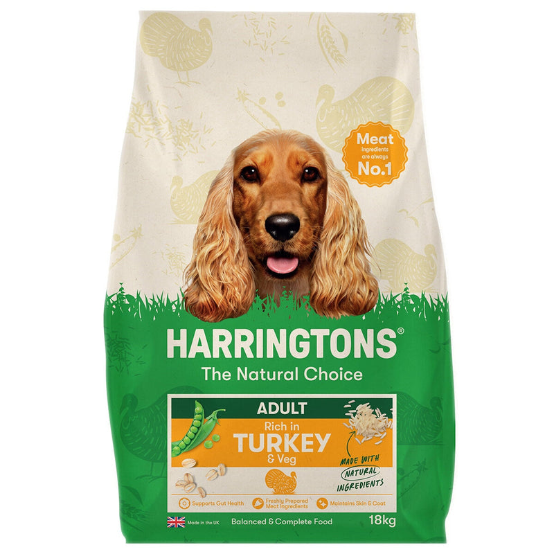 Harringtons dog food turkey and vegetables 18kg, UK version